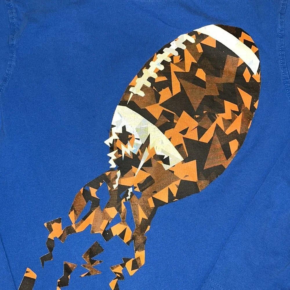 Gymboree Blue Henley and Football Tee Set